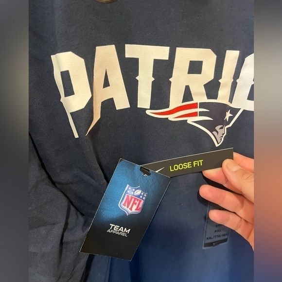 NEW Nike DriFit Pullover Hoodie Long Sleeves Shirt Size XXL Patriots NFL - Picture 7 of 7